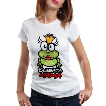 KOSZULKA NA DZIEŃ MAMY URODZINY ŚWIĘTA PREZENT T-SHIRT ŻAJEBISTA MAMA | S