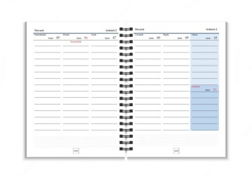 Еженедельный планировщик на 2026 год, спиральный, А5, офисный планировщик MONSTERA