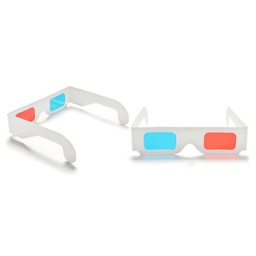 Czerwone okulary Okulary 3D Okulary papierowe 3D 20 szt