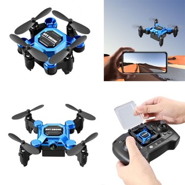 MINI SKŁADANY DRON Z KAMERA 4K HD Z KONTROLEREM RC PREZENT