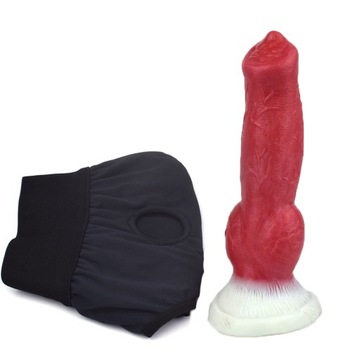 FRKO Dog Dildo z Testis Knot wysoka elastyczność