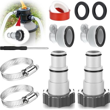 4 SZT ADAPTER WĘŻA BASENOWEGO DO FILTRA POMPY GŁĘBINOWEJ INTEX