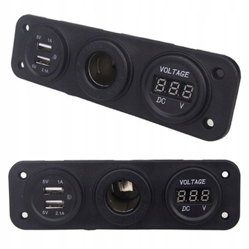 Розетка прикуривателя 12 В 2x USB 5 В Вольтметр мотор авто скутер квадроцикл
