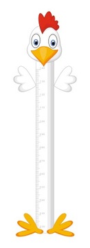 Наклейка на стену с диаграммой роста Лев