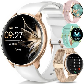 SMARTWATCH ZEGAREK DAMSKI DLA KOBIETY AMOLED ROZMOWY CIŚNIENIOMIERZ MENU PL