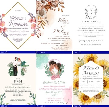 ZAPROSZENIA NA ŚLUB ŁĄKA MAKI PSZCZOŁA FOLK NOWOŚĆ