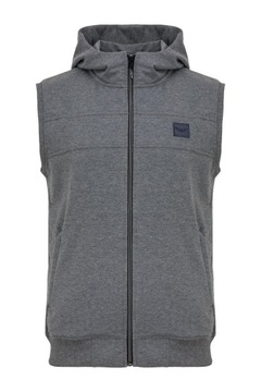 Bezrękawnik bluza bez rękawów kamizelka lekka nieocieplona z kapturem 5XL