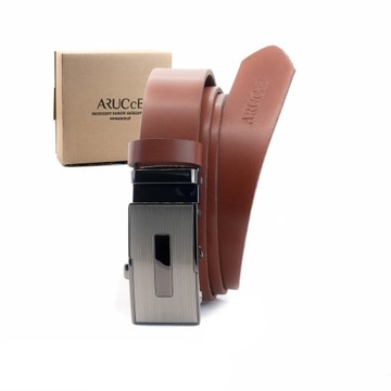 PASEK SKÓRZANY MĘSKI DO SPODNI SKÓRA NATURALNA AR