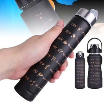 TRAVEL БУТЫЛКА СПОРТИВНАЯ БУТЫЛКА ДЛЯ ВОДЫ С МОТИВАЦИОННЫМ МЕРНЫМ НАБОРОМ ИЗ 3 ШТ.