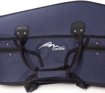 Классический футляр для виолончели 4/4 M-футляр Темно-Синий, Бордовый-Бежевый