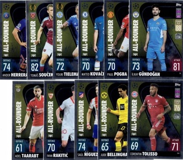 KOMPLET 11 KART ALL-ROUNDER TOPPS MATCH ATTAX 2021
