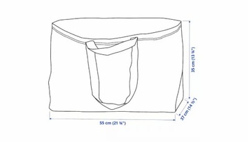 2 шт. ФРАКТА Большая сумка - синяя 55х37х35 см/71 л.