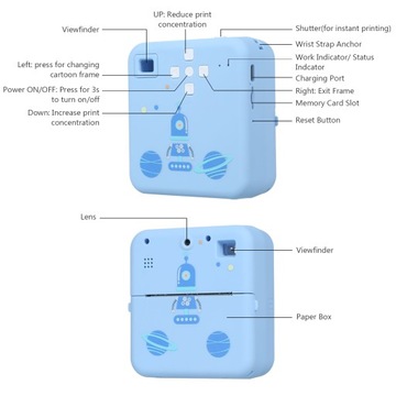 Карманный фотопринтер с беспроводной термопечатью