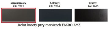 FAKRO AMZ 090 наружная маркиза 10% для мансардных окон 94x140 кассета RAL 7022