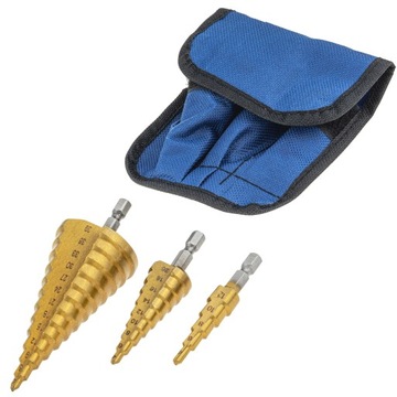 СТУПЕНЧАТЫЕ КОНИЧЕСКИЕ СВЕРЛА ДЛЯ МЕТАЛЛА, ДЕРЕВА, ПЛАСТИКА, ЛИСТА 4-39 ММ ШЕСТИГРАННИКА