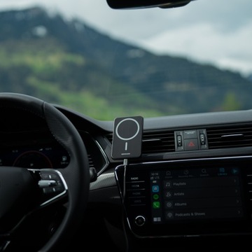 АВТОМОБИЛЬНЫЙ ДЕРЖАТЕЛЬ ТЕЛЕФОНА QI АВТОМОБИЛЬНОЕ ЗАРЯДНОЕ УСТРОЙСТВО ДЛЯ IPHONE MAGSAFE