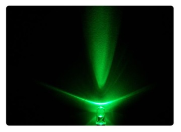 10 светодиодов 5 мм, 12 В, 7500 мкд, кабель 20 см, ЗЕЛЕНЫЙ