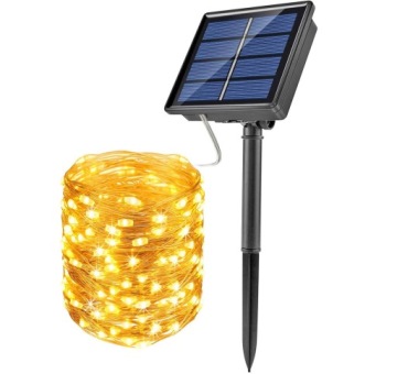 СОЛНЕЧНАЯ САДОВАЯ ГИРЛАНДИЯ 200 LED HEAT 22м