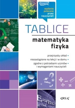 TABLICE: MATEMATYKA + FIZYKA GREG