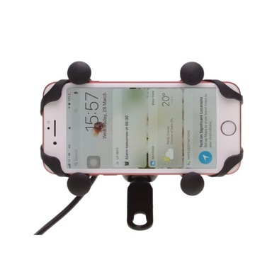 ДЕРЖАТЕЛЬ ДЛЯ МОТОТЕЛЕФОНА С USB-ЗАРЯДКОЙ