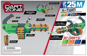 ВИНТОВКА DART ZONE АВТОМАТИЧЕСКИЙ МИНИГУН V-TWIN 6400