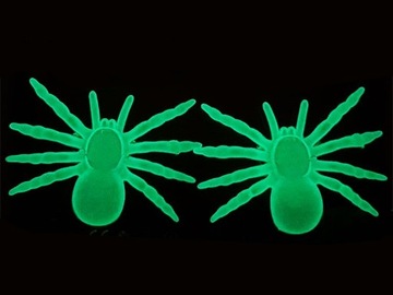 PAJĄK HALLOWEEN 2 SZT DUŻE DEKORACJA STRASZNE PAJĄKI 11cm FLUORESCENCYJNY