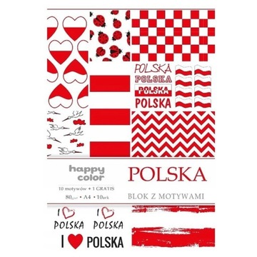 PAPIER BLOK KREATYWNY Z MOTYWAMI A4 POLSKA