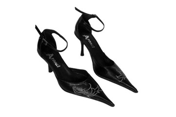 SZPILKI SZPILECZKI ARANCI BUTY HAFTOWANE CZUŁENKA