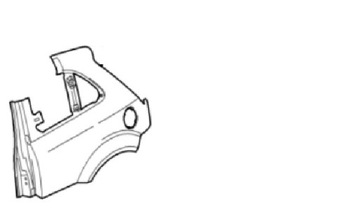 КРЫЛО ЗАДНЕЕ ПРАВОЕ FORD FIESTA 3D 2002 - OE 1363652