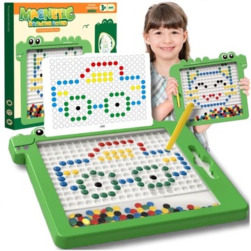 Tablica Magnetyczna dla Dzieci Układanka Guzikowa Montessori Kropki Mozaika