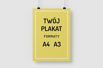 Druk plakatów, PLAKAT A3, A4 - wysyłka w 24H!!!