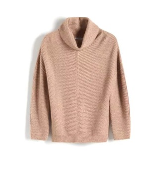Reserved blado różowy sweter z luźnym golfem r 40/42