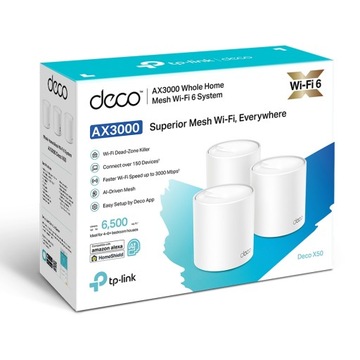 TP-Link Deco X50 3-pak Wi-Fi 6 AX3000 system Mesh - 3 SZTUKI