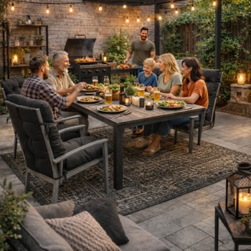 Садовая подушка для кресла реклинатор мебель водонепроницаемый мягкий 48x48x75 ЧЕРНЫЙ