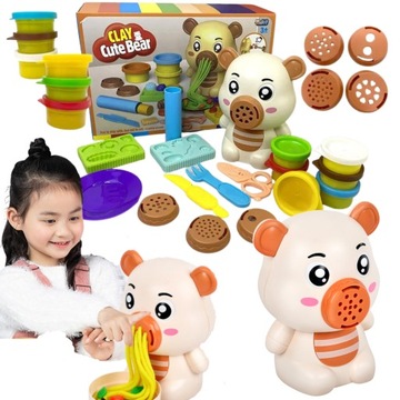CIASTOLINA MASA PLASTYCZNA Zestaw Kreatywny Plastyczny CIASTO MIŚ Clay Bear