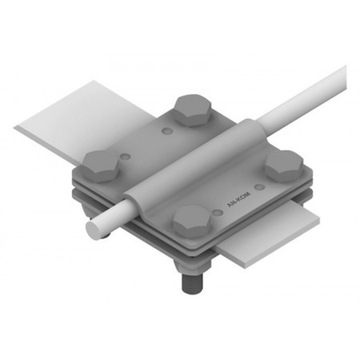 ZŁĄCZE KRZYŻOWE ODGROMOWE 3-PŁYTKOWE ŁĄCZNIK BEDNARKA DRUT 4-OTWOROWE