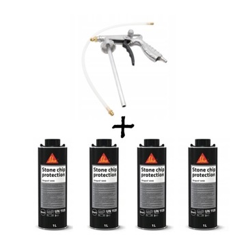 Zestaw do konserwacji podwozia Sikagard 6440 czarny 1000ml x4 + pistolet