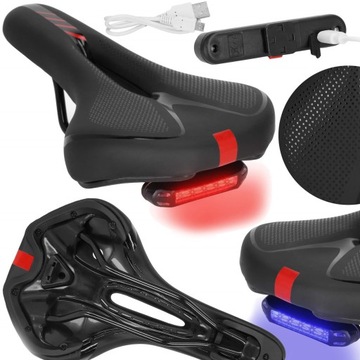 ВЕЛОСИПЕДНОЕ СЕДЛО ГЕЛЕВОЕ ТРЕККИНГОВАЯ ЛАМПА СИЛИКОНОВАЯ УЗКАЯ ВЕНТИЛЯЦИЯ МЯГКАЯ