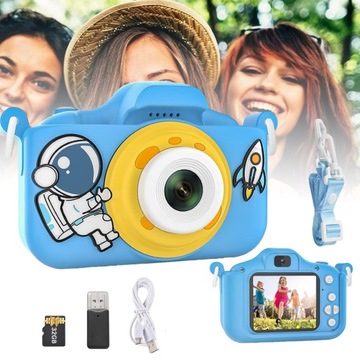 MINI KAMERA CYFROWA FOTOGRAFICZNY ZABAWKA DLA DZIECI + KARTA 32GB + 5 GRY