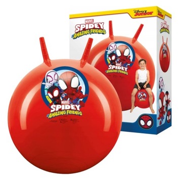 Piłka Do Skakania SPIDEY Spiderman z Rogami Uchwytami Skoczek Kangurka