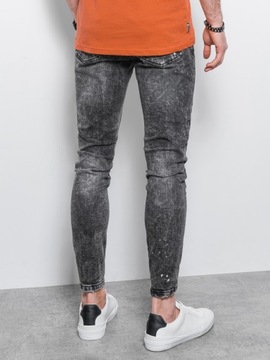 Spodnie męskie jeansowe dziury P1065 szare XXL