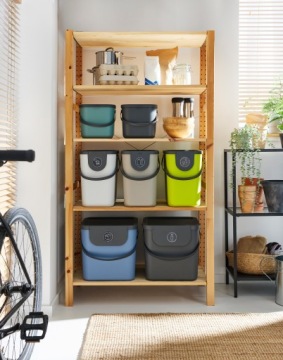 Контейнер для сортировки мусора Rotho ALBULA с крышкой, герметичный 6 л