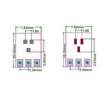 Двусторонняя печатная плата для корпусов SOT23