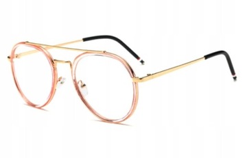 STYLOWE OPRAWKI OKULARY ZERÓWKI różowe