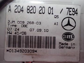 LAMPA INTERIÉR KABINY ORIGINÁLNÍ MERCEDES TŘÍDA C W204 10R