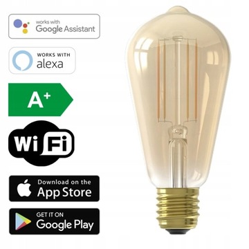 ŻARÓWKA LED FILAMENT E27 470LM 5,5WATT WIFI 2,4GHZ