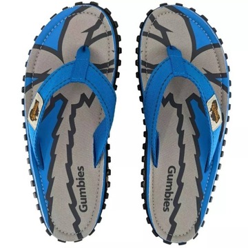 Gumbies Islander Flip Flops Unisex Blue Palms - 44