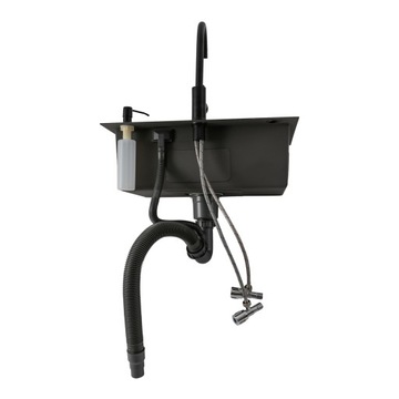 ZLEW KUCHENNY ZE STALI NIERDZEWNEJ 60*45*86cm CZARNY