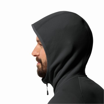 Męski polar z kapturem Jack Wolfskin BAISELBERG HOODED FZ L