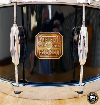Квадратный значок Gretsch Jasper 14 x 7 дюймов Fat Flying Vintage № 1, малый барабан